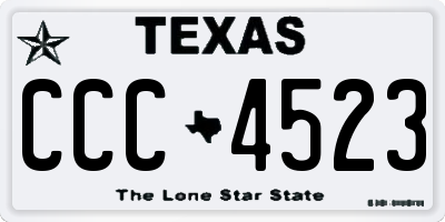 TX license plate CCC4523