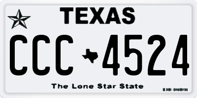 TX license plate CCC4524