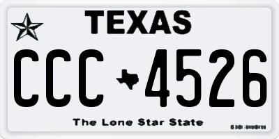 TX license plate CCC4526