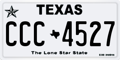 TX license plate CCC4527