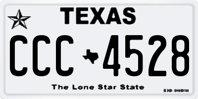 TX license plate CCC4528