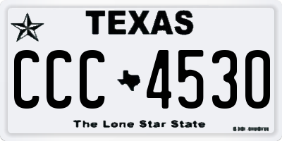 TX license plate CCC4530