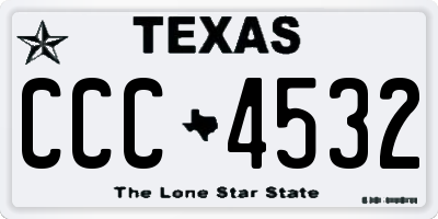 TX license plate CCC4532