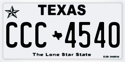 TX license plate CCC4540