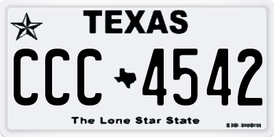 TX license plate CCC4542