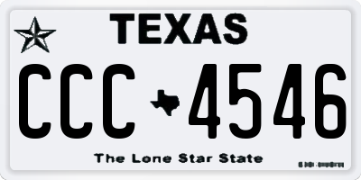TX license plate CCC4546