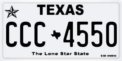 TX license plate CCC4550