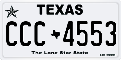 TX license plate CCC4553