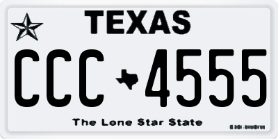 TX license plate CCC4555