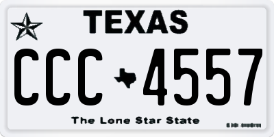 TX license plate CCC4557