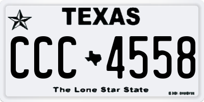 TX license plate CCC4558