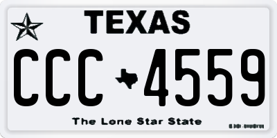 TX license plate CCC4559