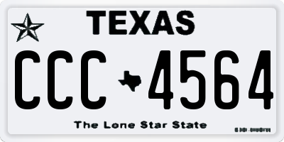 TX license plate CCC4564