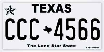 TX license plate CCC4566