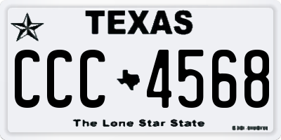 TX license plate CCC4568