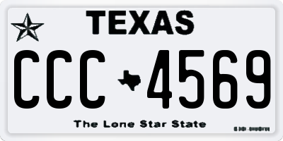 TX license plate CCC4569
