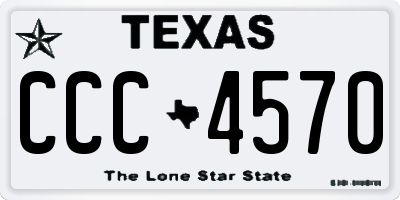 TX license plate CCC4570