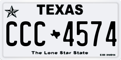 TX license plate CCC4574