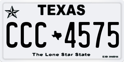 TX license plate CCC4575