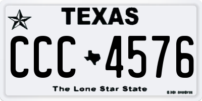 TX license plate CCC4576