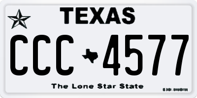 TX license plate CCC4577