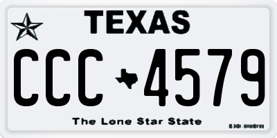 TX license plate CCC4579