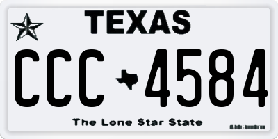 TX license plate CCC4584