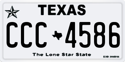 TX license plate CCC4586