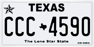TX license plate CCC4590