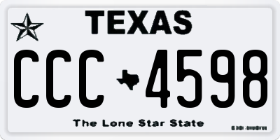 TX license plate CCC4598