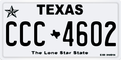 TX license plate CCC4602