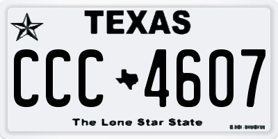 TX license plate CCC4607