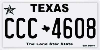 TX license plate CCC4608