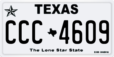 TX license plate CCC4609