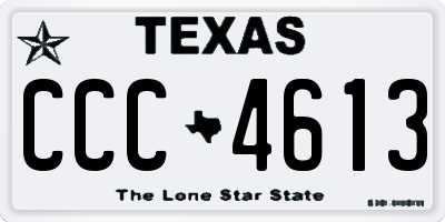 TX license plate CCC4613