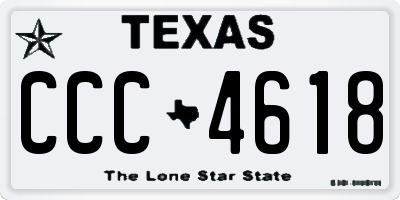 TX license plate CCC4618