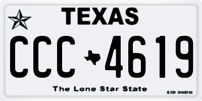 TX license plate CCC4619