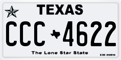 TX license plate CCC4622