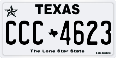 TX license plate CCC4623