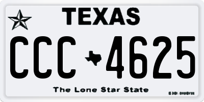 TX license plate CCC4625