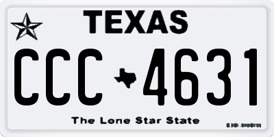 TX license plate CCC4631