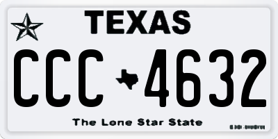 TX license plate CCC4632