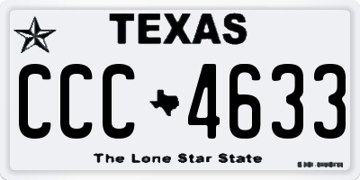 TX license plate CCC4633