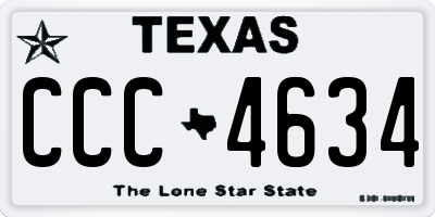 TX license plate CCC4634