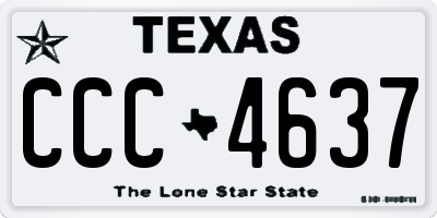 TX license plate CCC4637