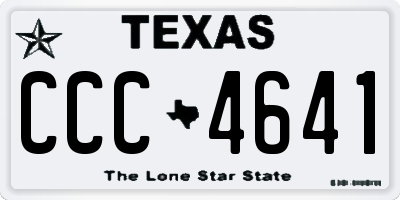 TX license plate CCC4641