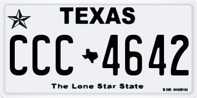 TX license plate CCC4642