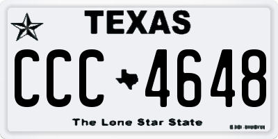 TX license plate CCC4648