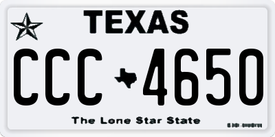 TX license plate CCC4650