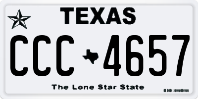 TX license plate CCC4657